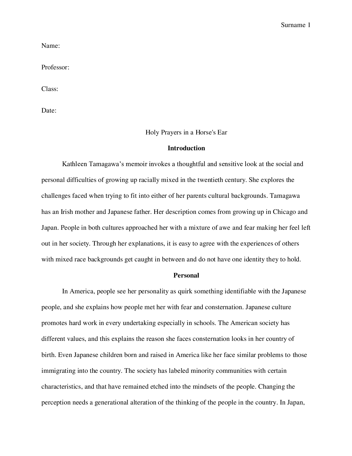 Preview image for Holy Prayers in a Horse's Ear